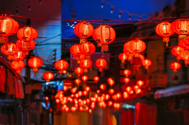 Lanterne cinesi del nuovo anno a China Town.