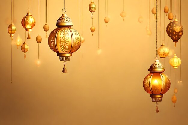 Lanterne e sfondi islamici per le occasioni del Ramadan e le festività internazionali a Diyala