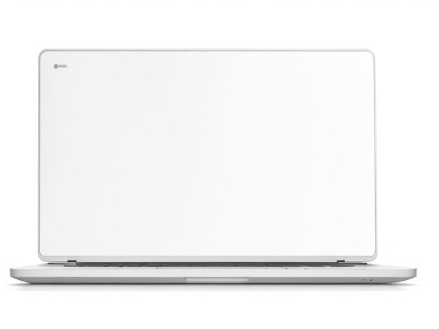 Laptop con schermo vuoto isolato su sfondo bianco bianco mockup del modello