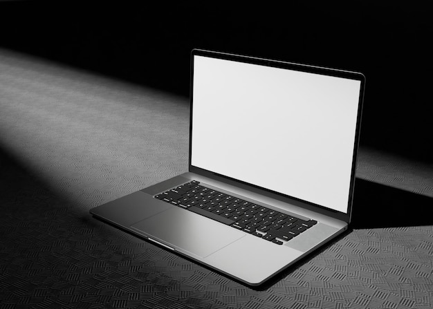 Laptop con schermo vuoto o computer Mockup per la visualizzazione dello schermo di applicazione