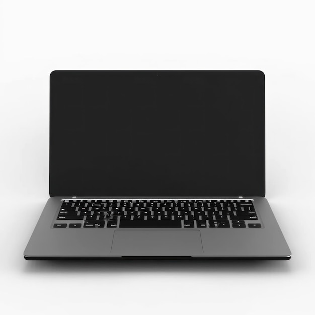 Laptop isolato su bianco Illustrazione AI GenerativexD