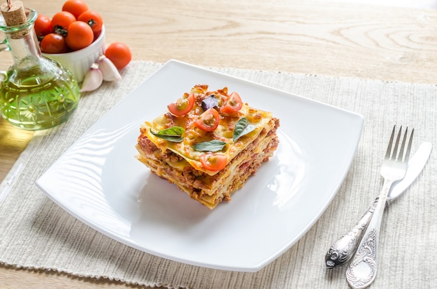 Lasagna con pomodorini