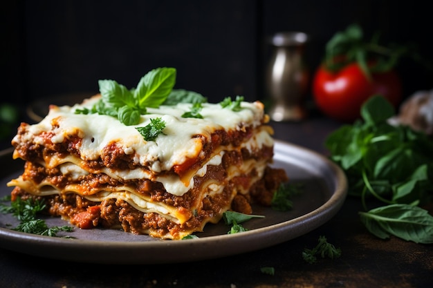 Lasagna italiana fresca