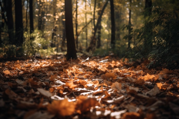 Lascia la foresta di autunno Genera Ai