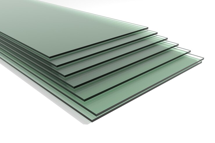Foto lastre di vetro float trasparente temperato verde