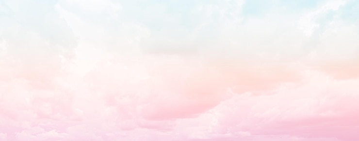 Photo latar belakang berawan lembut abstrak dengan warna gradien pastel