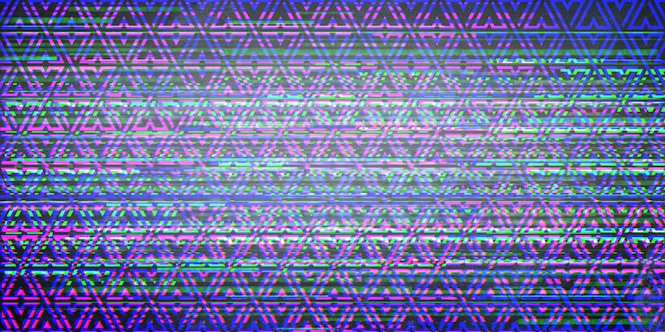 Photo latar belakang pola geometris tanpa batas dengan efek glitch