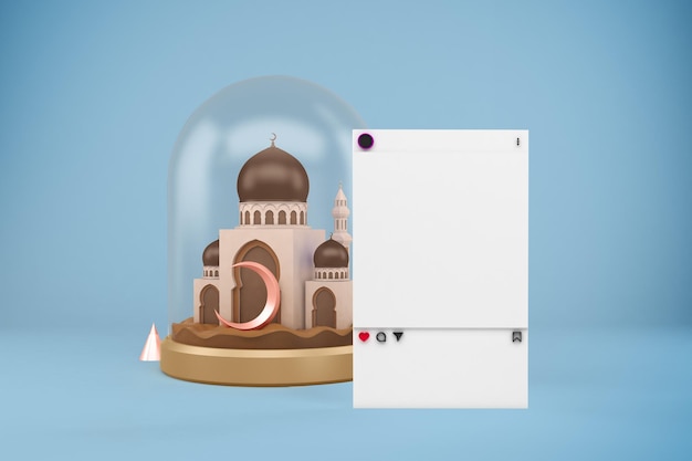 Lato anteriore dello schermo dei social media Ramadan