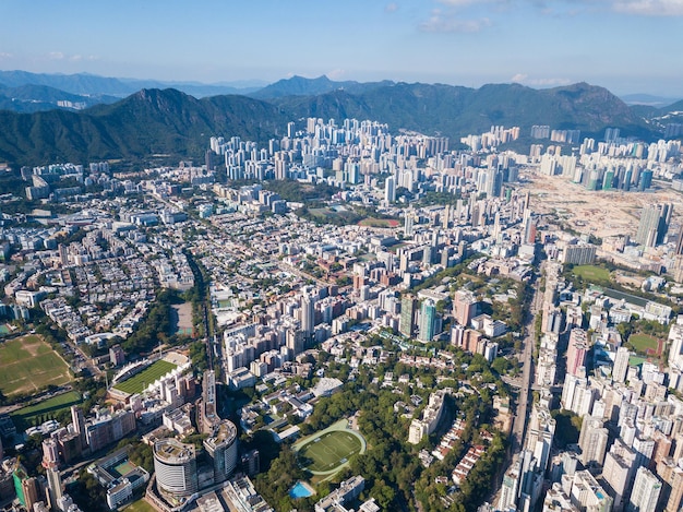 Lato di Kowloon della città di Hong Kong