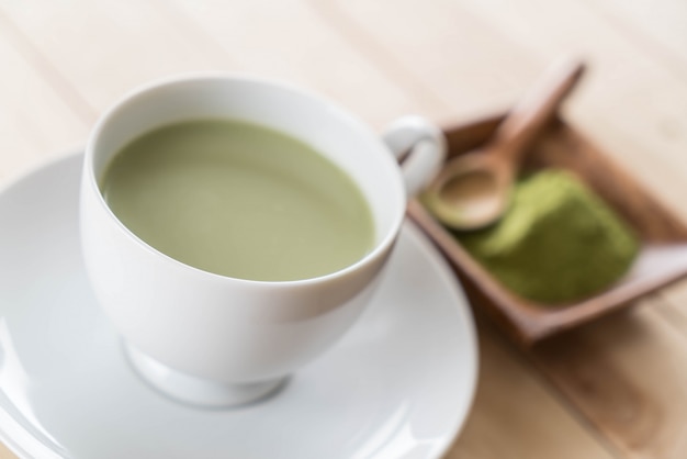 latte caldo matcha