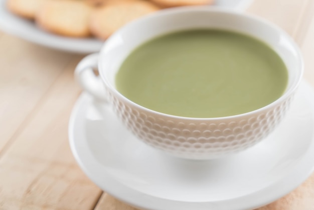 latte caldo matcha