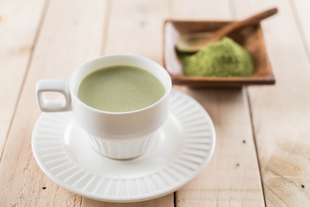 latte caldo matcha