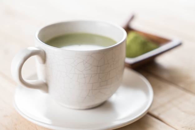 latte caldo matcha