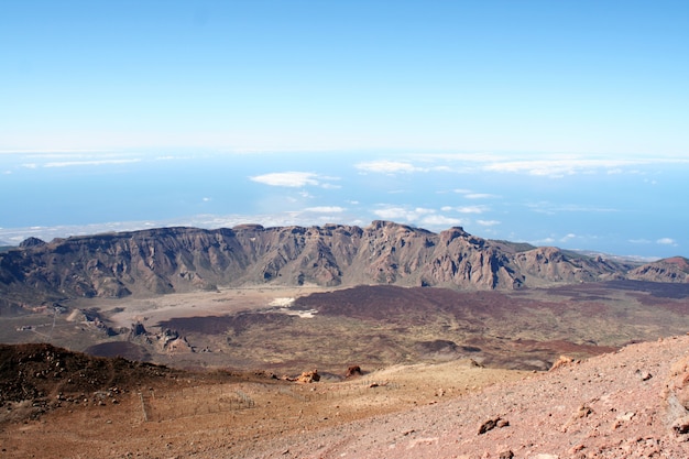 Lava e picco del vulcano Teide. Tenerife, Isole Canarie, Spagna