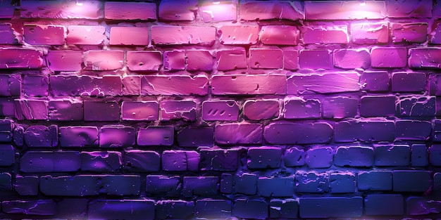 Lavanda elettrica Neon Brick Wall Seamless Background Concept Moderno Interior Design Neon Lights Brick Wall Background Seamless