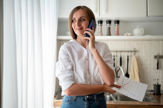 Lavorare da casa concetto di gestione del tempo