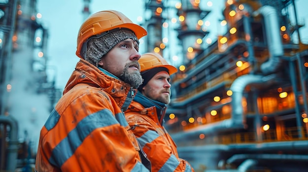 Lavoratore che indossa un casco di sicurezza sul cantiere Focus selettivo