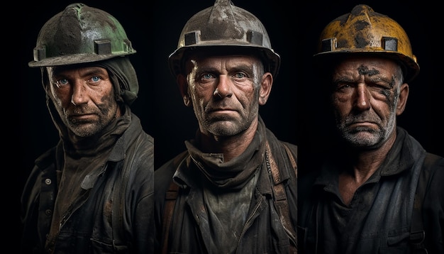 Lavoratori delle miniere Portait fotografia delle miniere