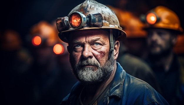 Lavoratori delle miniere Portait fotografia delle miniere