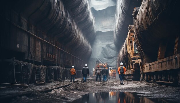 Lavori di costruzione di tunnel Fotografia professionale