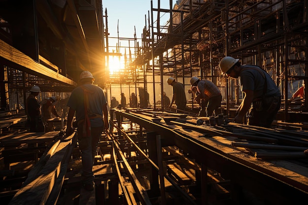 Lavori frenetici sul sito degli edifici emergenti dell'IA generativa