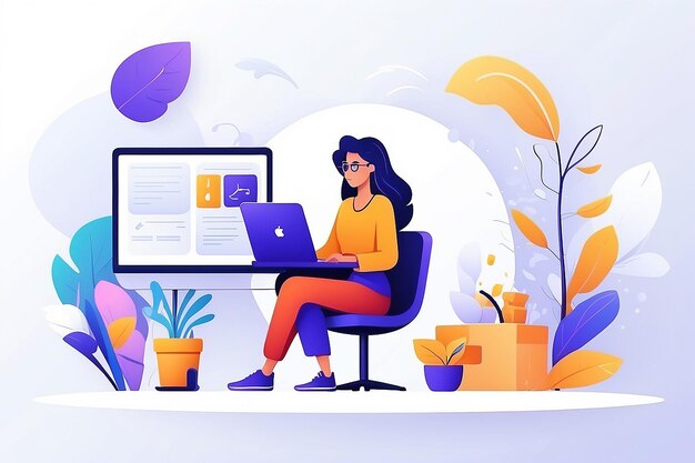 Lavoro freelance concetto astratto illustrazione vettoriale lavoro freelance lavoro a distanza lavoro online lavoro autonomo piattaforma freelance disponibile per l'assunzione di specialisti web indipendenti metafora astratta