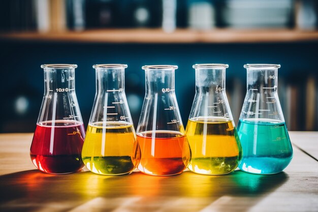 Lavoro scientifico colorato con le molecole