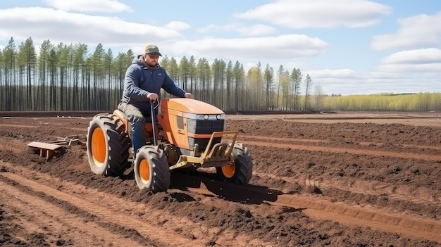 Lavoro sul campo in primavera