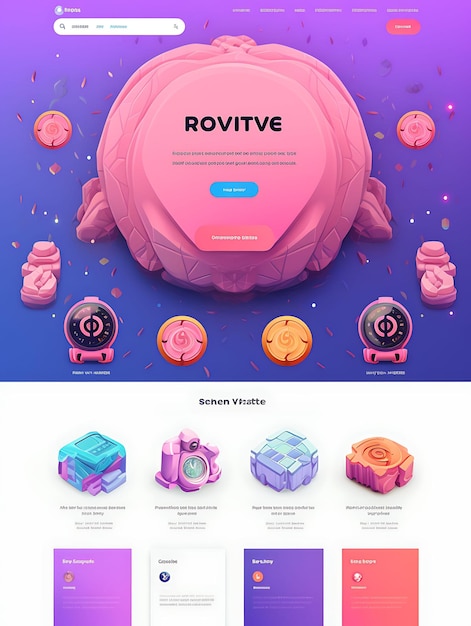 Layout Crypto Airdrop Web Site con decorazione focalizzata su regali e Gif Figma Concept Banner Poster