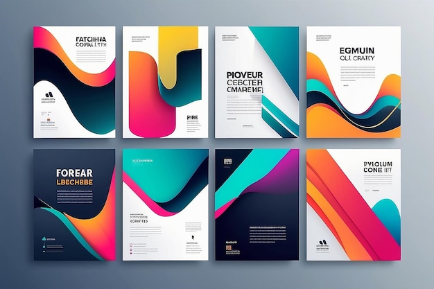 Layout di copertine creative o concept di poster in stile minimal moderno per il branding dell'identità aziendale