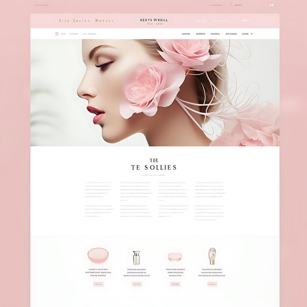 Layout Web lussuoso con design personalizzati per diverse aree del sito per mostrare il tuo stile creativo