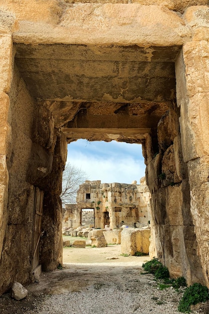 Le antiche rovine romane a Baalbeck Libano