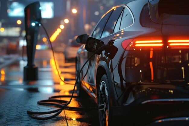 Le auto elettriche vengono caricate nelle stazioni