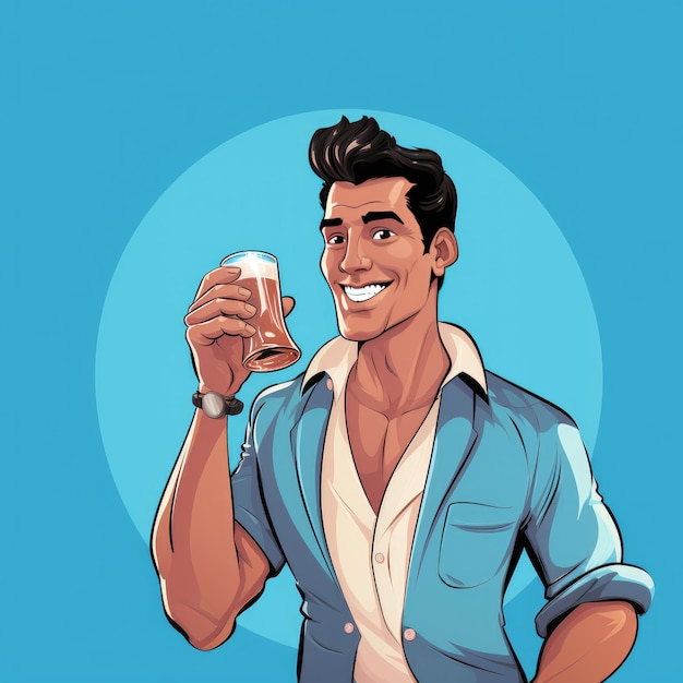Le avventure alcoliche di Ken che soffocano la sete in un mondo dei cartoni animati