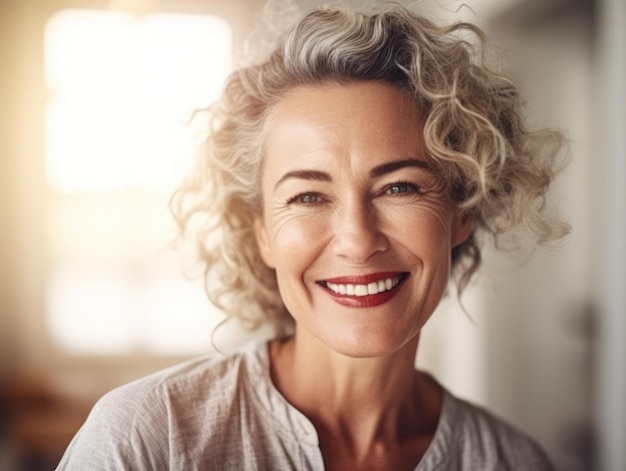 Le belle donne di mezza età sorridono