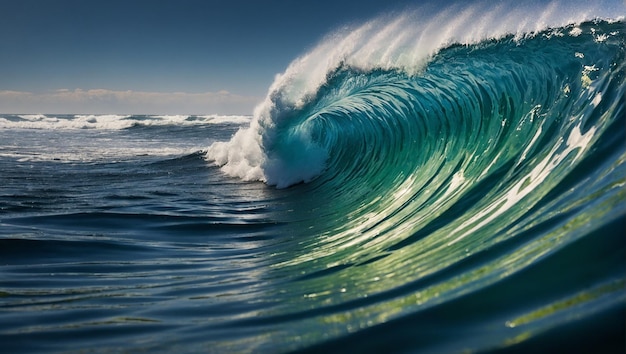 le belle onde del mare nell'oceano sono splendidamente colorate e a forma generativa ai