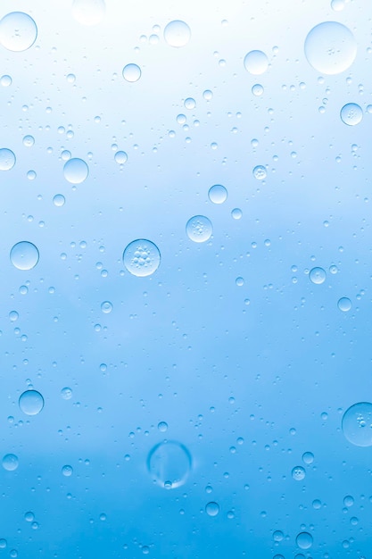 Le bolle d'acqua per i prodotti mostrano la superficie dell'acqua in immagini ad alta risoluzione