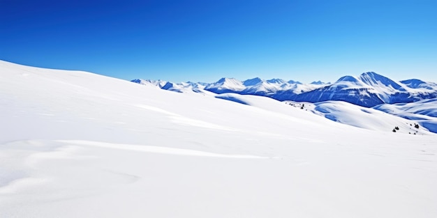 Le cime delle montagne invernali sono coperte di neve Paesaggio sciistico Freeriding Sport invernali IA generativa