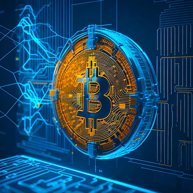 Le connessioni di sicurezza sono bloccate dal bitcoin digitale generato dall'intelligenza artificiale