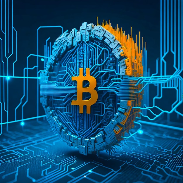 Le connessioni di sicurezza sono bloccate dal bitcoin digitale generato dall'intelligenza artificiale