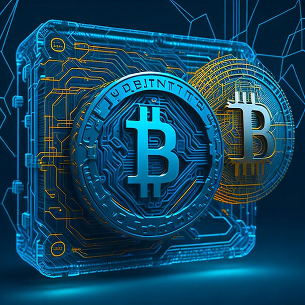 Le connessioni di sicurezza sono bloccate dal bitcoin digitale generato dall'intelligenza artificiale