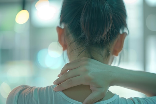 Le donne asiatiche cercano aiuto medico per il dolore al collo