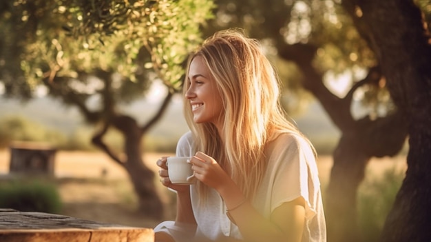 le donne sorridono al mattino