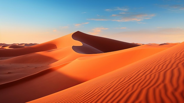 Le dune dorate cambiano il paesaggio del deserto