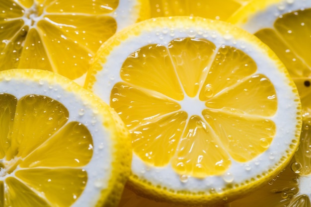 Le fette di limone da vicino Una composizione dinamica 32