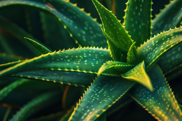 Le foglie di aloe vera generano Ai