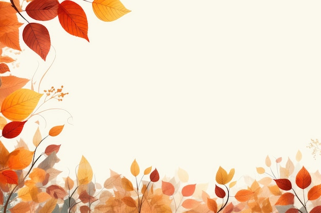 le foglie sullo sfondo sono colorate con il testo al centro.
