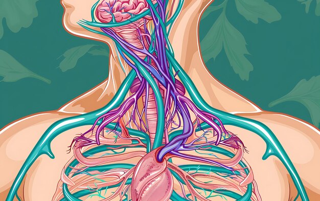 Le ghiandole del corpo umano La ghiandola tiroide si concentra sull'anatomia su un semplice background medico