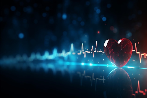 Le icone del battito cardiaco intrecciano temi sanitari e scientifici in un'eleganza modellata