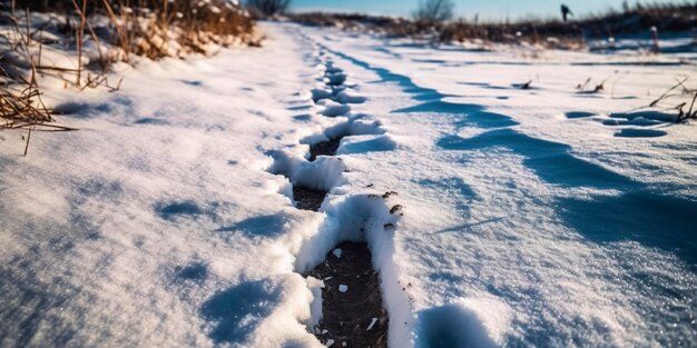 Le impronte umane nella neve generate da Ai